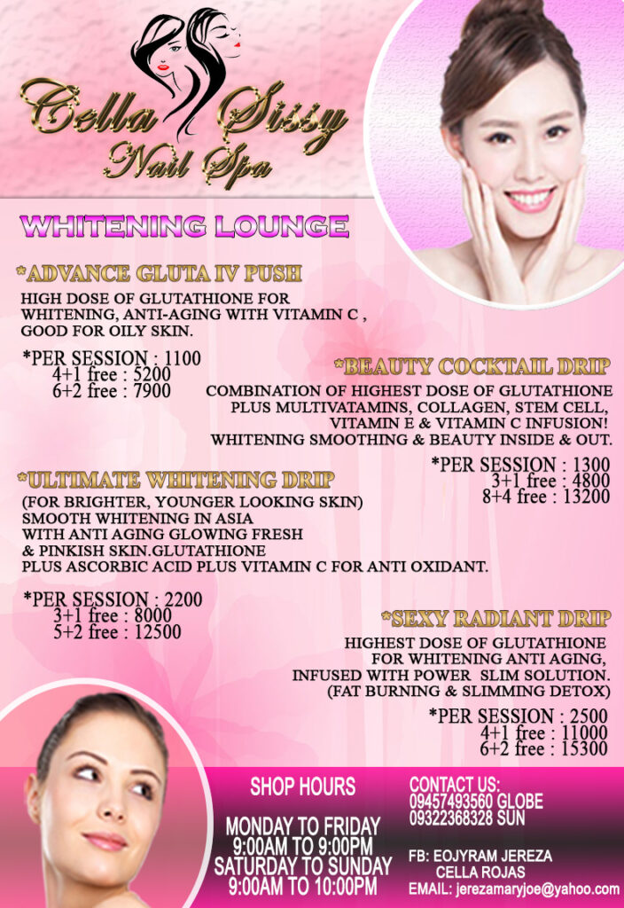 whitening lounge flyer