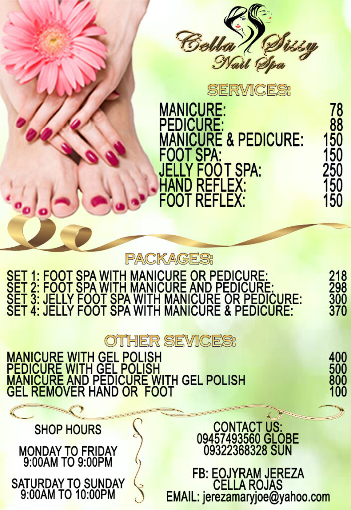 nail spa flyer